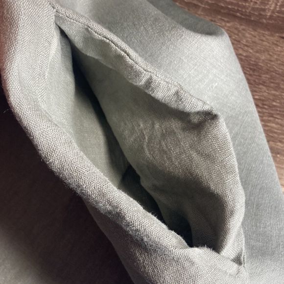 Women’s Montaigne Italian Linen Luca Forest Green Dress One Size Fits All - Picture 12 of 13